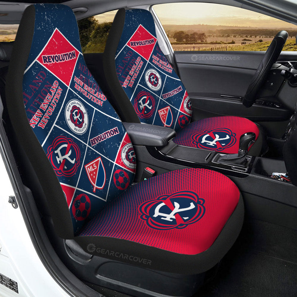 New England Revolution Car Seat Covers Sporty Team Collection