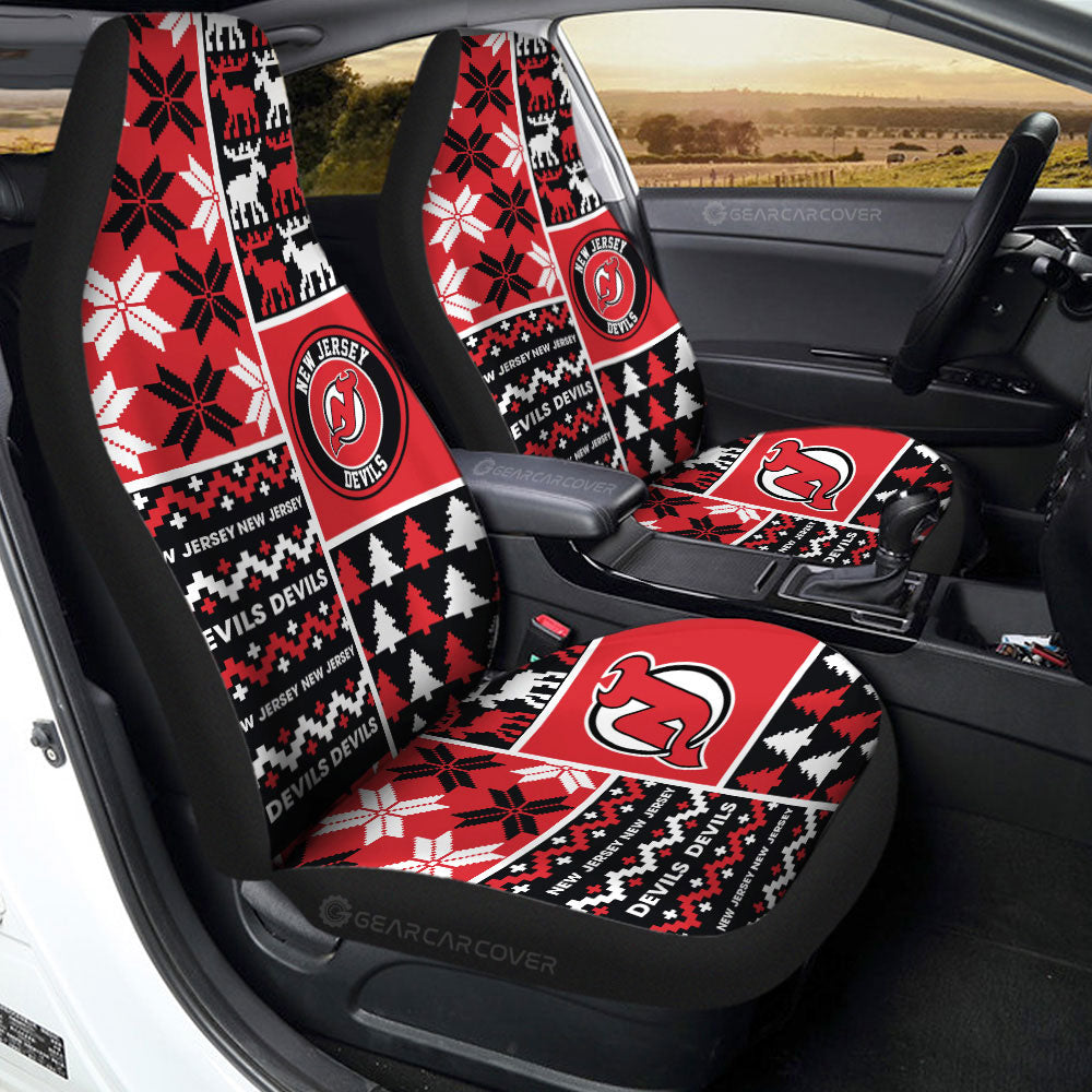 New Jersey Devils Car Seat Covers Custom Ugly Style Car Accessories