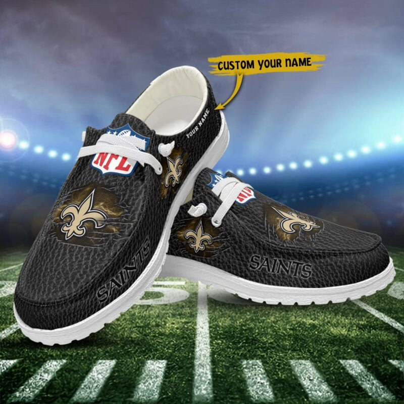 New Orleans Saints Hey Dude Shoes -NFL Custom Name - Ingenious Gifts Your Whole Family