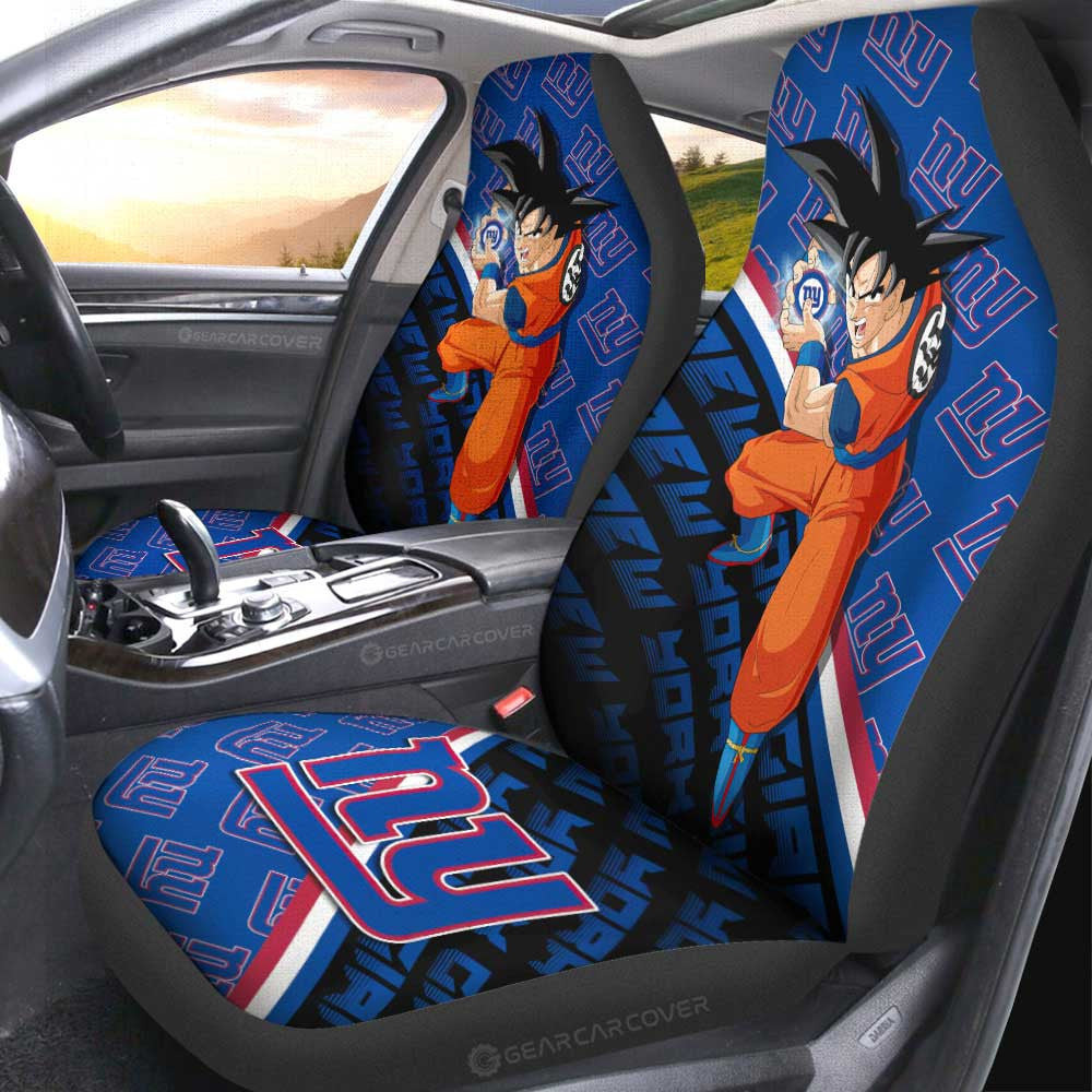 New York Giants Car Seat Covers Goku Car Accessories For Fans