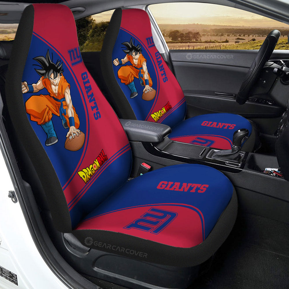 New York Giants Car Seat Covers Goku Car Accessories For Fans