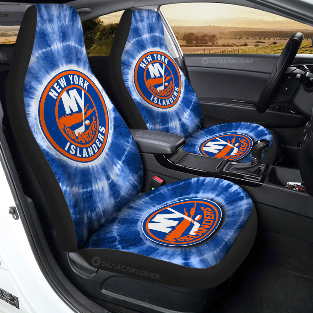 New York Islanders Car Seat Covers Custom Tie Dye Car Accessories