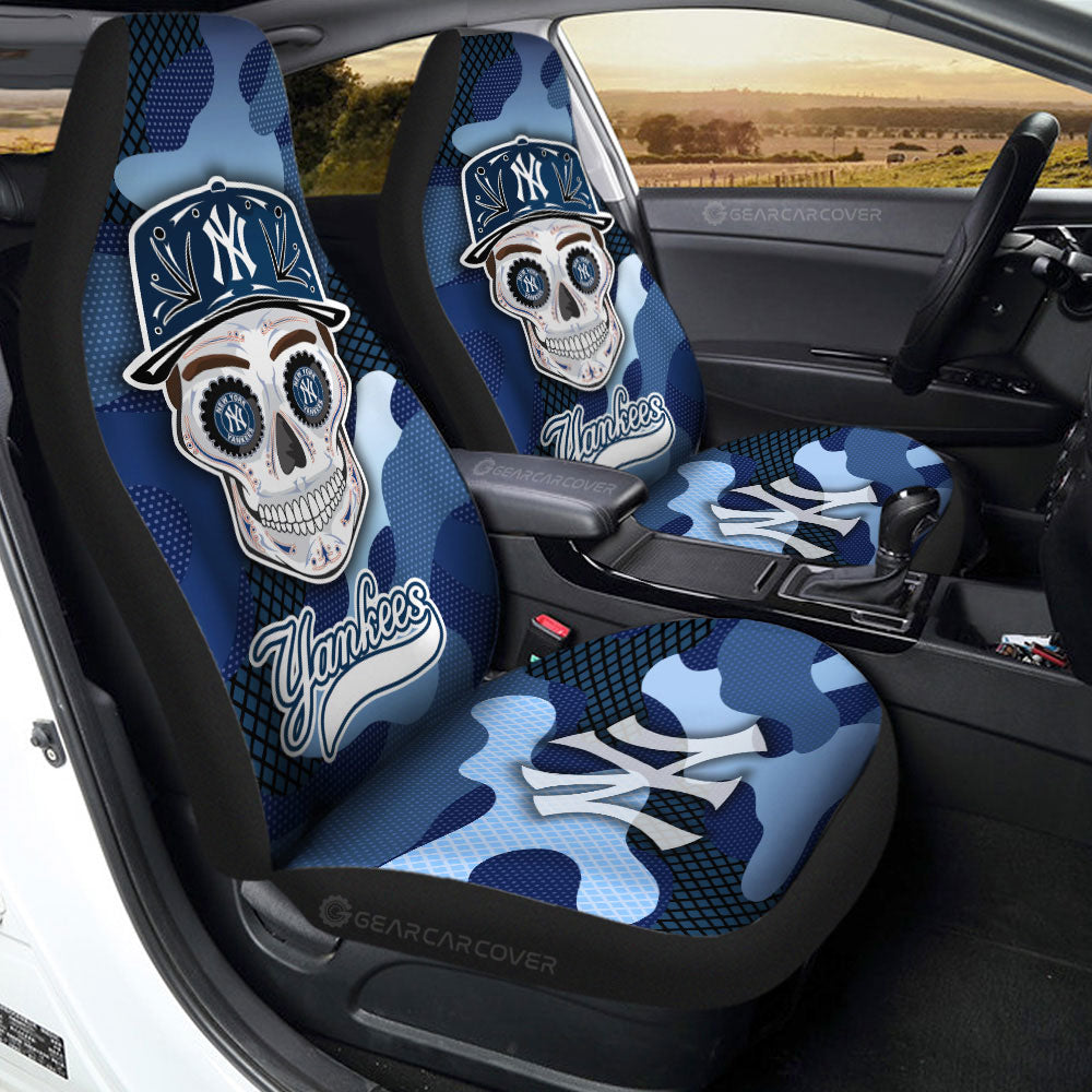 New York Yankees Car Seat Covers Skull Theme Collection