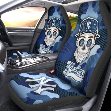 New York Yankees Car Seat Covers Skull Theme Collection