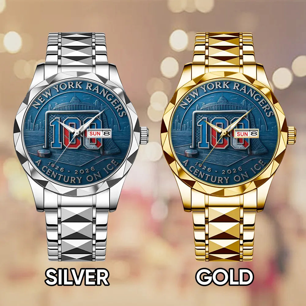 New York Rangers Alloy Luxury Quartz Watch – GNE4310