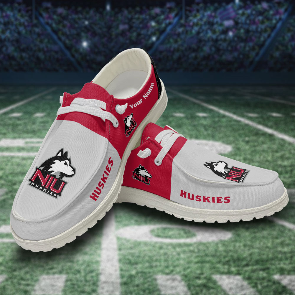 Northern Illinois Huskies Hey Dude Shoes, NCAA Shoes – Custom name - Ingenious Gifts Your Whole Fami