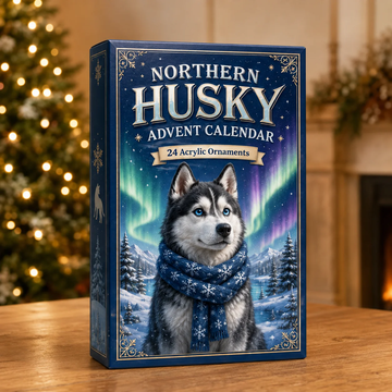 Northern Husky Advent Calendar 2026 - 24-Day Festive Countdown, Acrylic Charms Blind Box - Gift For Husky Lovers