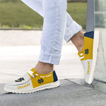 Notre Dame Fighting Irish Hey Dude Shoes, NCAA Shoes – Custom name - Ingenious Gifts Your Whole Fami