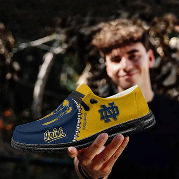 Notre Dame Fighting Irish Hey Dude Shoes, NCAA Shoes, Monster Energy Shoes - Ingenious Gifts Your Whole Family