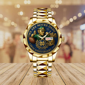 Notre Dame Fighting Irish Football 138th Anniversary Alloy Luxury Quartz Watch – MAITM12912