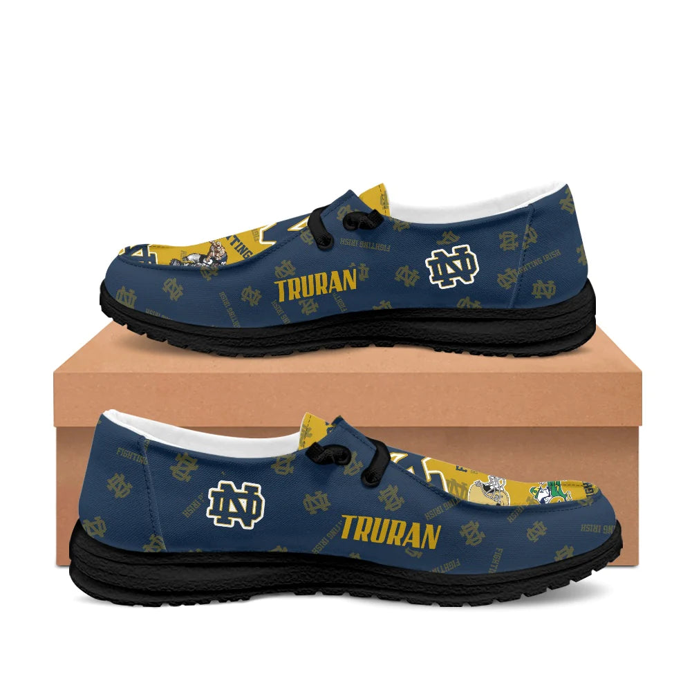 Notre Dame Fighting Irish Loafers - Inspired By Hey Dude Shoes Style