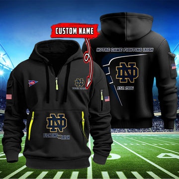 Notre Dame Fighting Irish Quarter Zip Hoodie Style