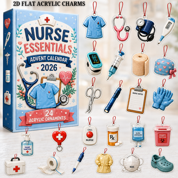 Nurse Essentials Advent Calendar 2026 24 Day Festive Countdown Acrylic Charms Blind Box Gift For Nurses