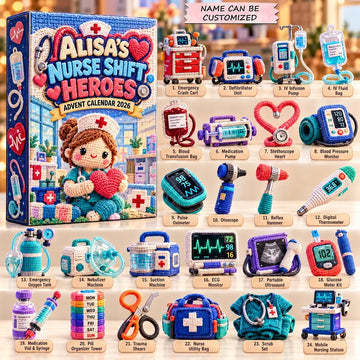 Nurse Shift Heroes Advent Calendar 2026 - 24-Day Countdown, Acrylic Charms