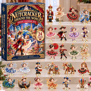 Nutcracker Around the World Advent Calendar 2026 - 24-Day Countdown, Acrylic Charms