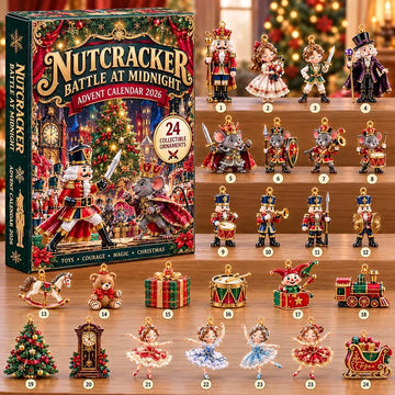 Nutcracker Battle at Midnight Advent Calendar 2026 - 24-Day Countdown, Acrylic Charms