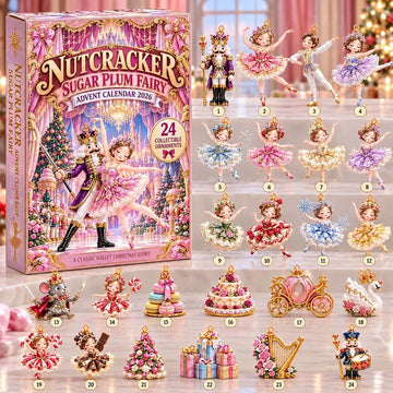 Nutcracker Sugar Plum Fairy Advent Calendar 2026 - 24-Day Countdown, Acrylic Charms