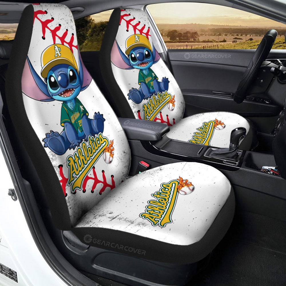 Oakland Athletics Car Seat Covers Stitch Theme Collection
