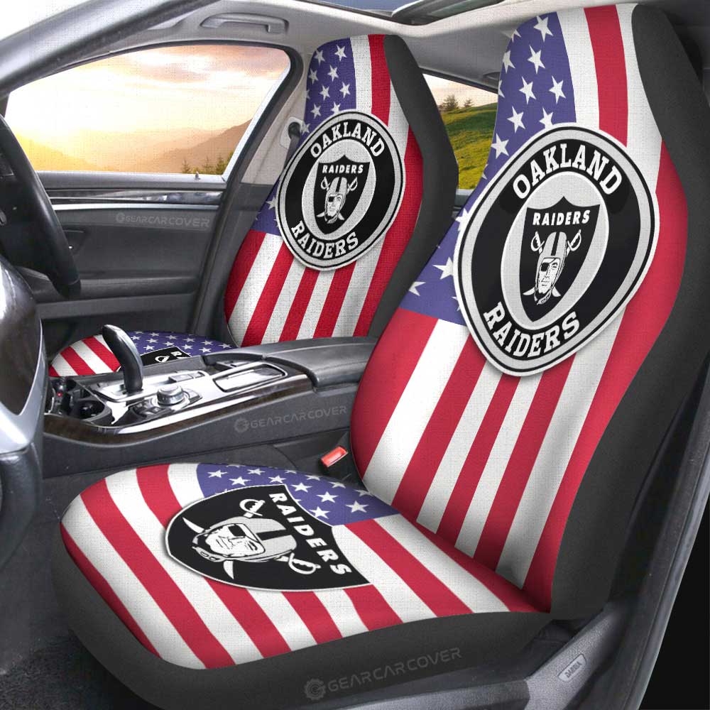 Oakland Raiders Car Seat Covers Custom Car Decor Accessories