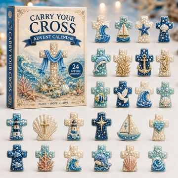 Ocean Crosses Advent Calendar 2026 - 24-Day Countdown, Acrylic Charms Every Day Bring New Suprises
