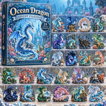 Ocean Dragon Advent Calendar 2026 - 24-Day Countdown, Acrylic Charms