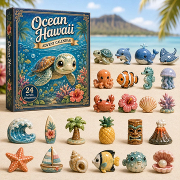 Ocean Hawaii Advent Calendar 2026 - 24-Day Countdown, Acrylic Charms Every Day Bring New Suprises