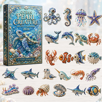 Ocean Pearl Creature Advent Calendar 2026 - 24-Day Countdown, Acrylic Charms Every Day Bring New Suprises