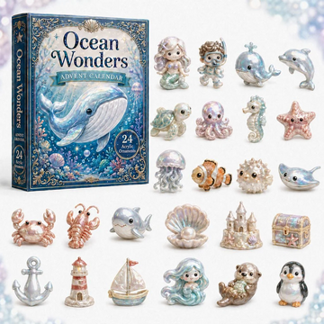 Ocean Treasures Advent Calendar 2026 - 24-Day Countdown, Acrylic Charms Every Day Bring New Suprises