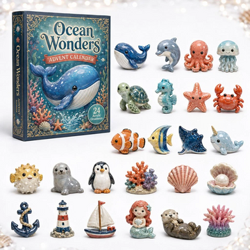 Ocean Wonders Advent Calendar 2026 - 24-Day Countdown, Acrylic Charms Every Day Bring New Suprises