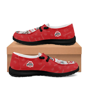 Ohio State Buckeyes Loafers - Inspired By Hey Dude Shoes Style