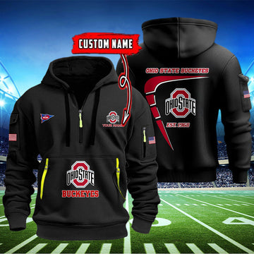 Ohio State Buckeyes Quarter Zip Hoodie Style