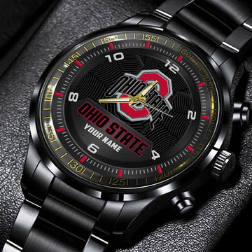O h i o State Buck eyes Stainless Steel Watch
