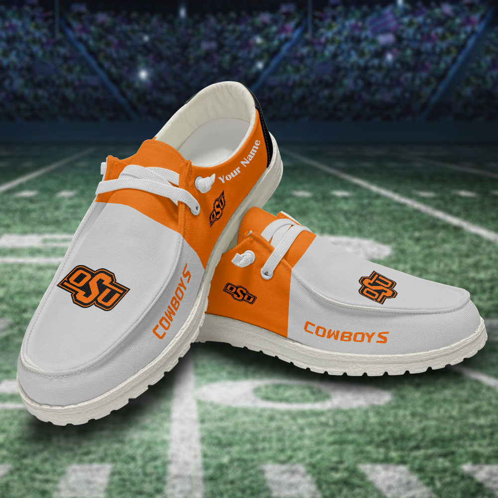 Oklahoma State Cowboys Hey Dude Shoes, NCAA Shoes – Custom name - Ingenious Gifts Your Whole Fami