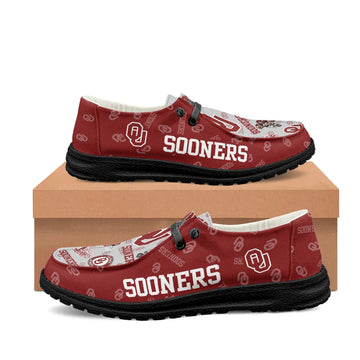 Oklahoma Sooners Loafers - Inspired By Hey Dude Shoes Style