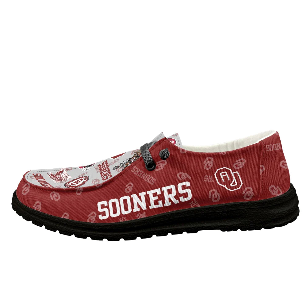 Oklahoma Sooners Loafers - Inspired By Hey Dude Shoes Style