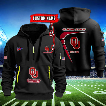 Oklahoma Sooners Quarter Zip Hoodie Style