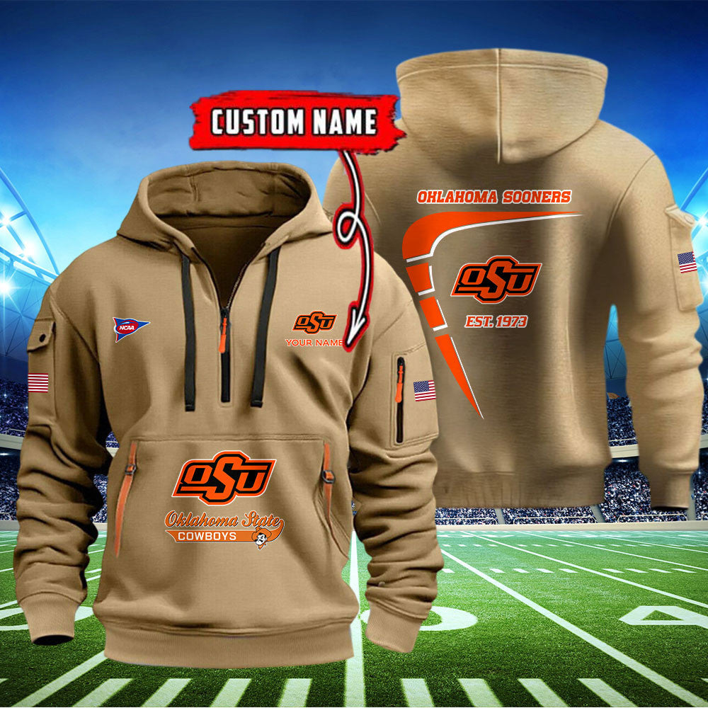 Oklahoma State Cowboys Quarter Zip Hoodie