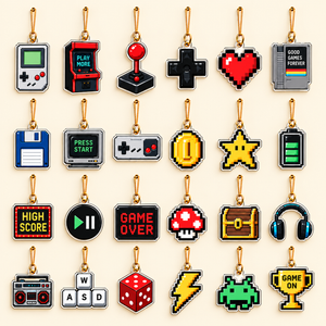 Old School Gamer Advent Calendar 24 Mini Acrylic Gaming Ornaments Retro Video Game Christmas Countdown Gift For Gamers