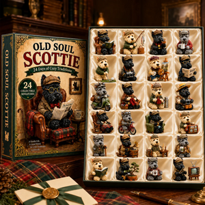 Old Soul Scottie 24 Day Advent Calendar 24 Adorable Collectible Scottish Terrier Miniatures Cozy Christmas Countdown Gift For Scottie Lovers Dog Owners