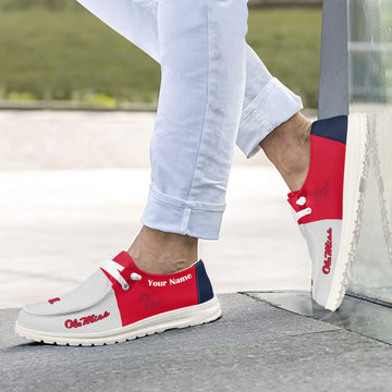 Ole Miss Rebels Hey Dude Shoes, NCAA Shoes – Custom name - Ingenious Gifts Your Whole Fami