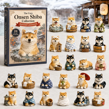 Onsen Shiba Advent Calendar 2026 - 24-Day Countdown, Acrylic Charms Every Day Bring New Suprises