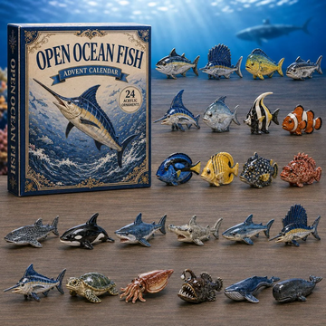 Open Ocean Fish Advent Calendar 2026 - 24-Day Countdown, Acrylic Charms Every Day Bring New Suprises