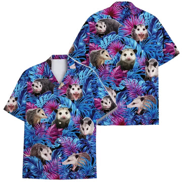 Opossum Tropical Hawaiian Shirt For Men Women, Opossum Lover Hawaiian Shirts HE0315