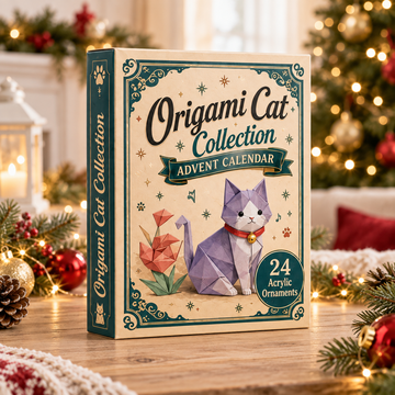 Origami Cat Collection Advent Calendar 2026 24 Day Festive Countdown Acrylic Charms Blind Box Gift For Origami Lovers