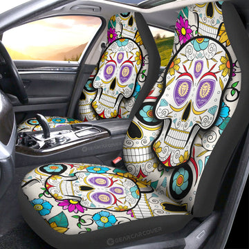 Orlando City SC Car Seat Covers Custom Sugar Skull Car Accessories