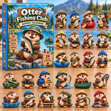 Otter Fishing Club Advent Calendar 2026 - 24-Day Countdown, Acrylic Charms Every Day Bring New Suprises