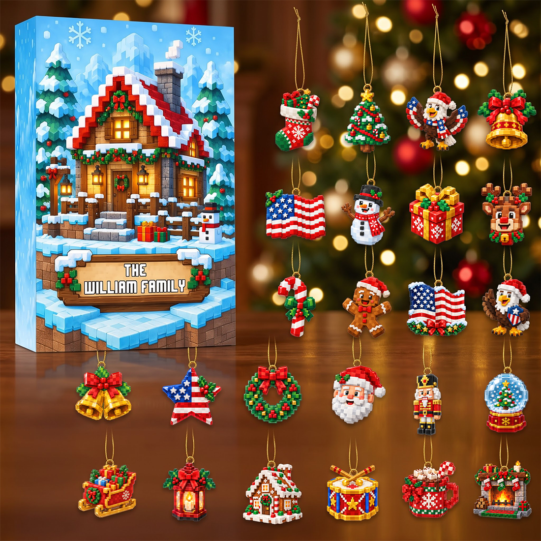 Our Family Chibi Advent Calendar 2026 24 Day Spirits Countdown Acrylic Charms Blind Box Gift For Family