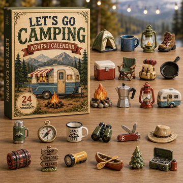 Outdoor Gear Advent Calendar 2026 - 24-Day Countdown, Acrylic Charms Every Day Bring New Suprises