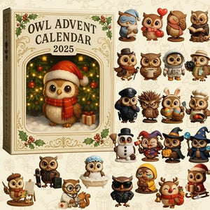 Owl Advent Calendar 2026 24 Christmas Countdown Cute Animal Ornament Christmas Home Decor