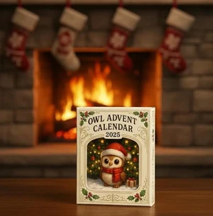 Owl Advent Calendar 2026 24 Christmas Countdown Cute Animal Ornament Christmas Home Decor